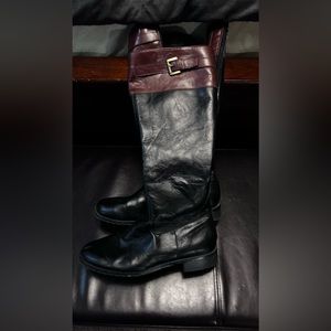 Black and brown riding boots size 11